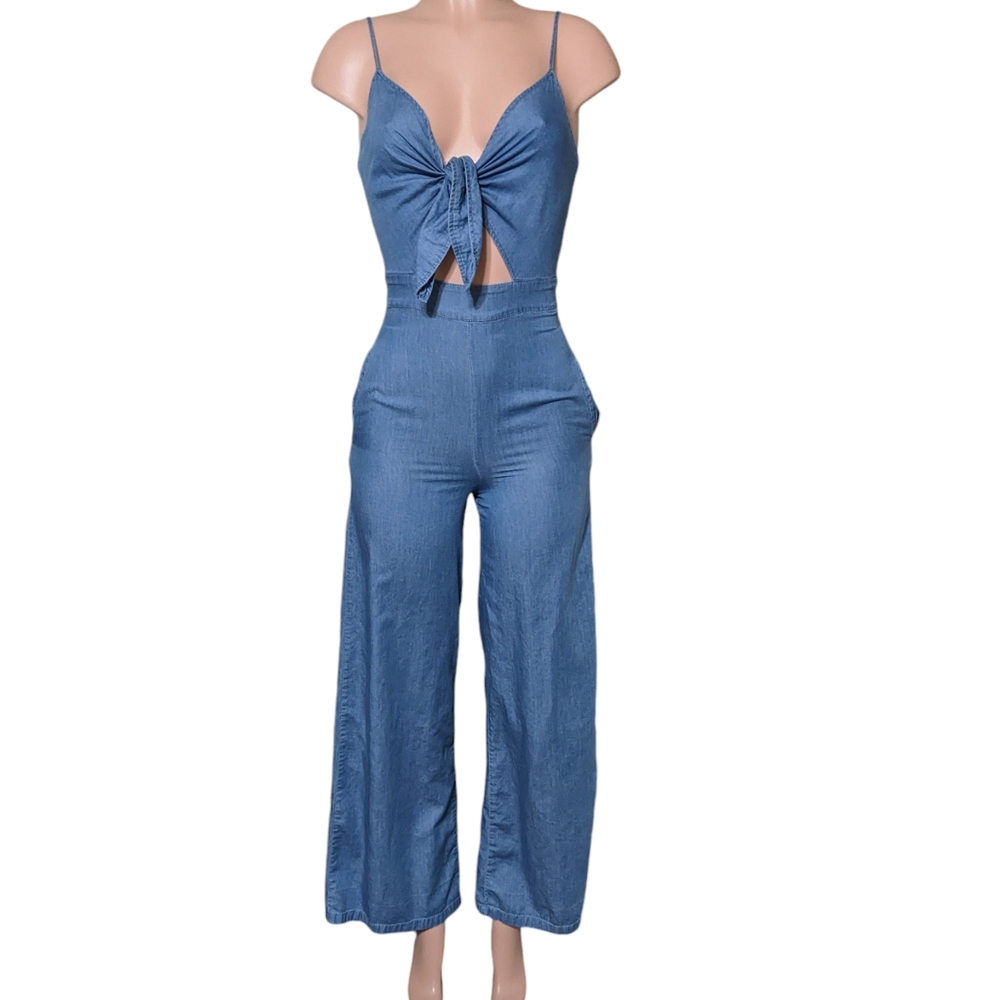 GROOVY BOHO RETRO VINTAGE STYLE 70's WIDE LEG HIGH WAISTED JUMPSUIT